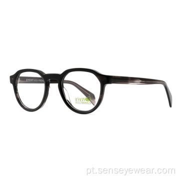 Logotipo personalizado mulheres vintage acetato óculos de quadro óptico